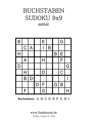 Buchstaben Sudoku gratis
