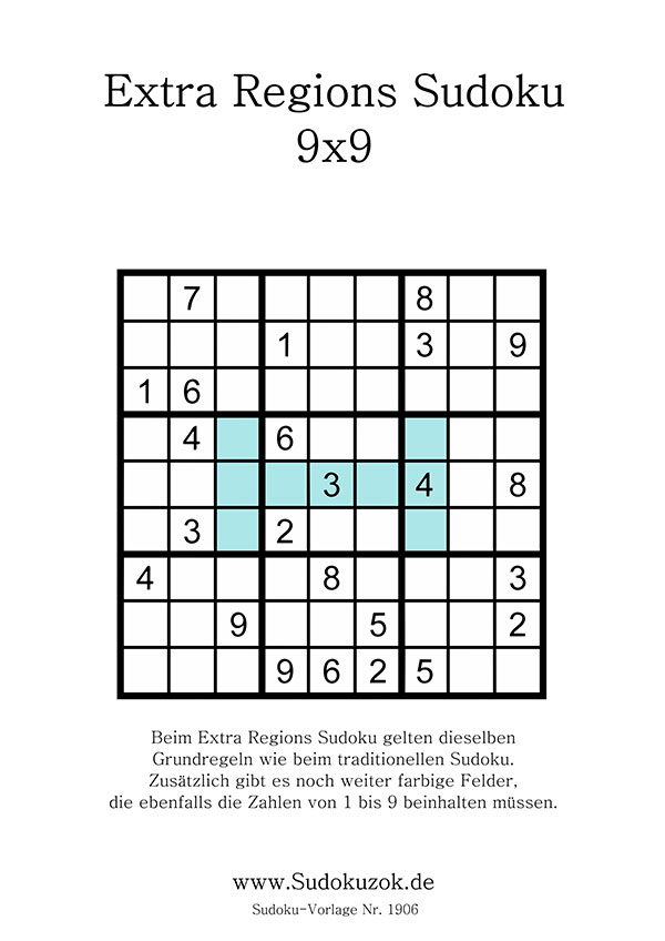 Extra Regions Sudoku 9x9