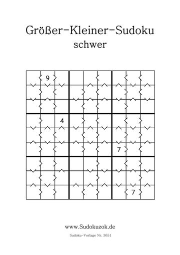 Gratis groeßer kleiner Sudoku schwer