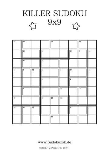 Killer Sudoku kostenlos drucken