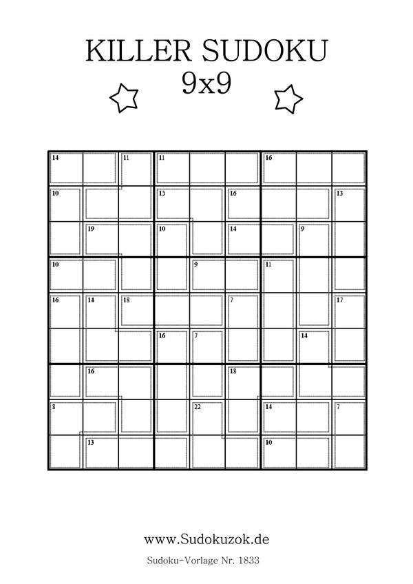 Killer Sudoku Rätsel