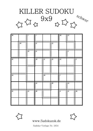 Killer Sudoku super schwer drucken