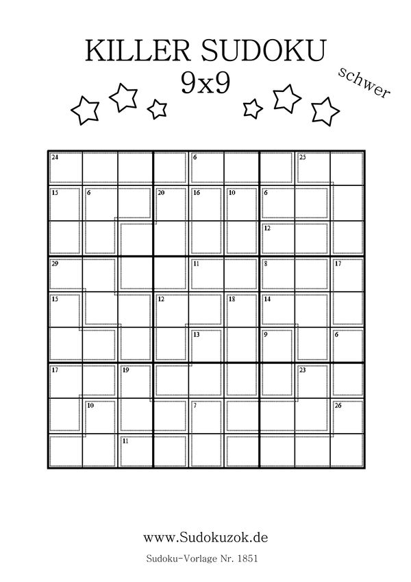 schwere killer Sudoku