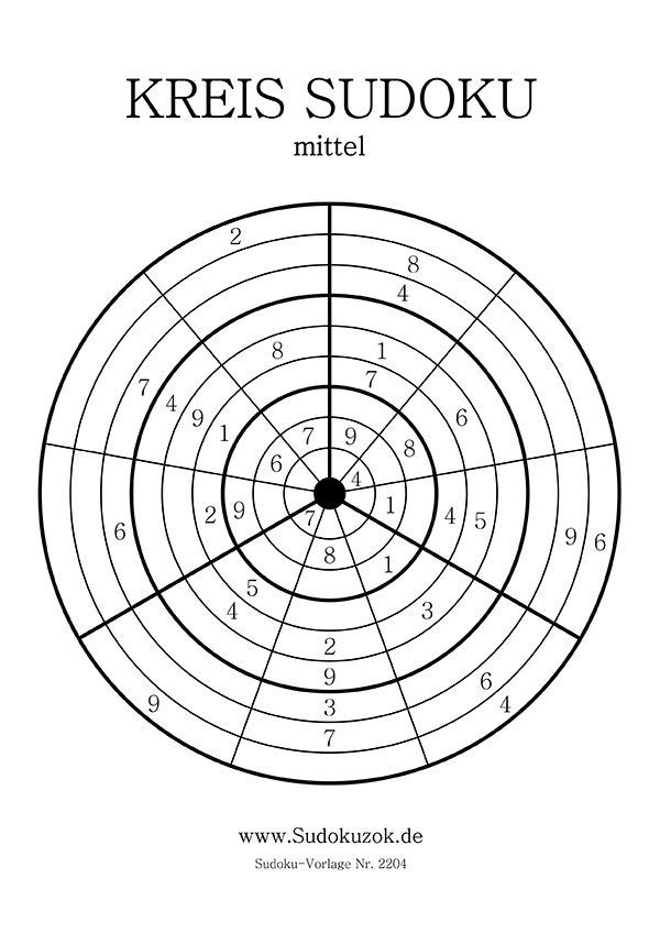 Kreis Sudoku kostenlos