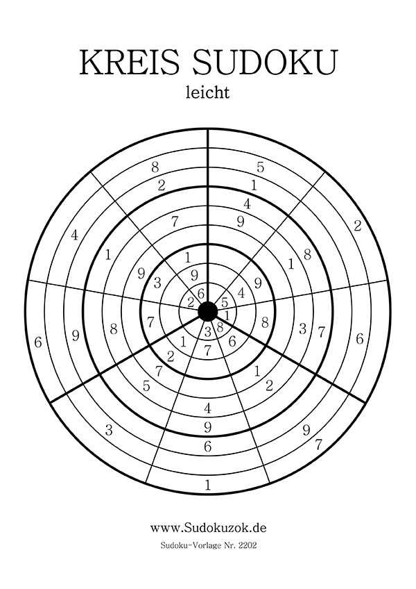 Kreis Sudoku leicht