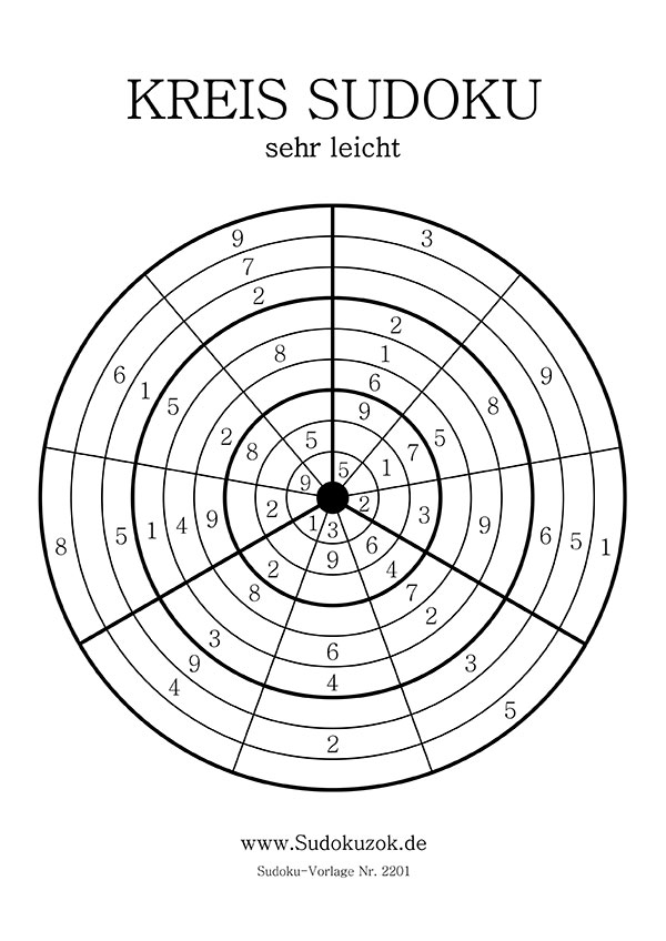 Kreis Sudoku sehr leicht