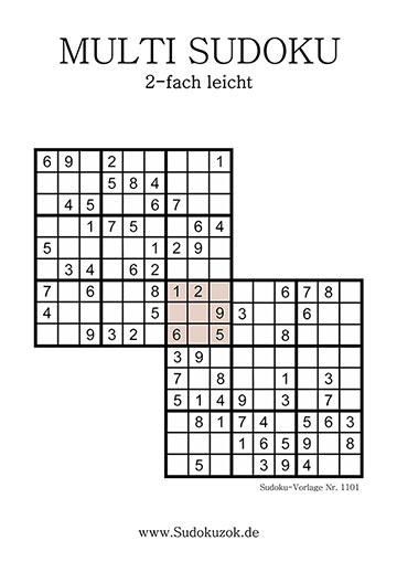 Multi Sudoku leicht zum Drucken