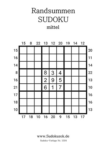Randsummen Sudoku gratis Download
