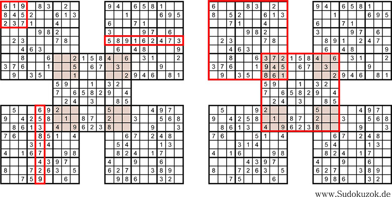 Samurai Sudoku Regeln