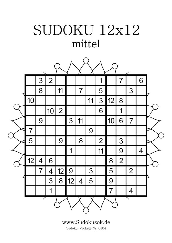Sudoku 12x12 kostenlos