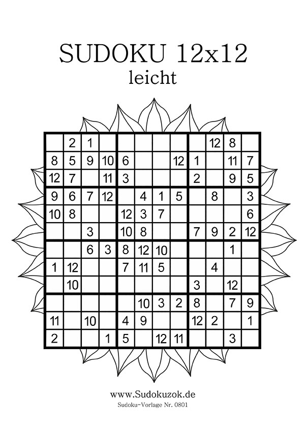 Sudoku 12x12 leicht