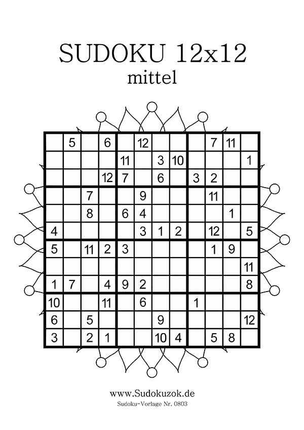 Sudoku 12x12 mittel