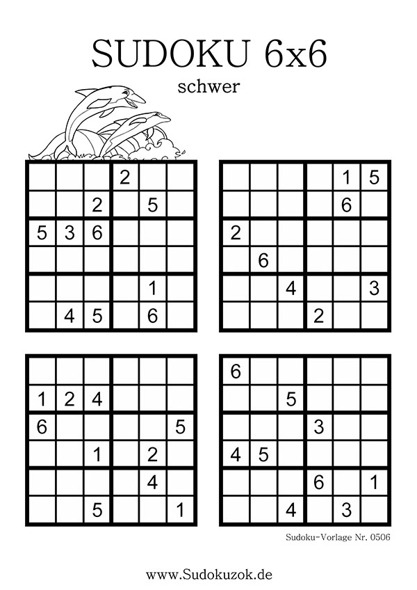 Sudoku 6x6 kostenlos