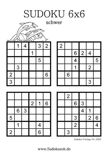 Sudoku 6x6 schwer Lösung