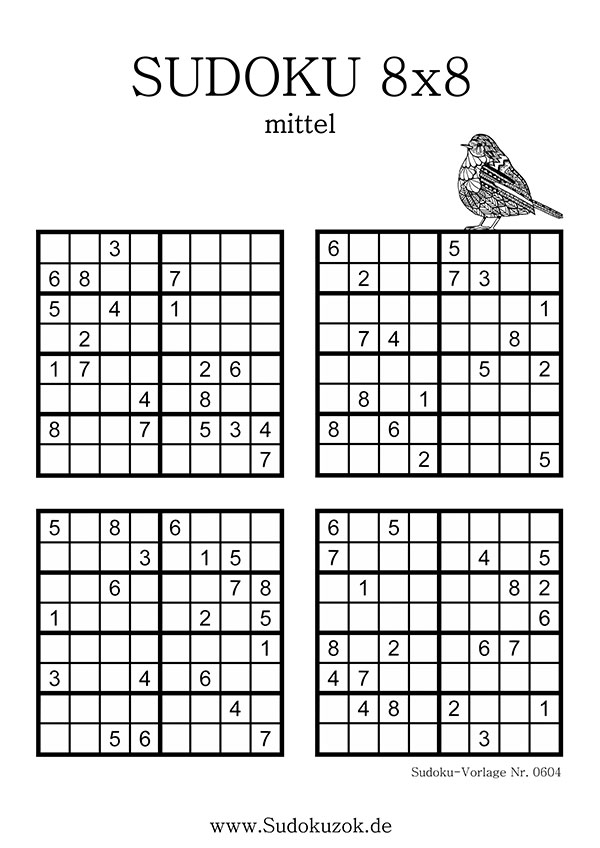 Sudoku 8x8 PDF
