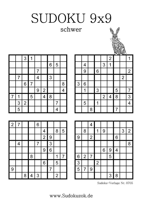 Sudoku 9x9 schwer