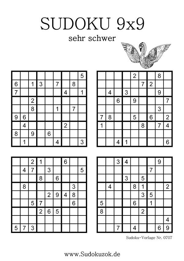 Sudoku 9x9 sehr schwer