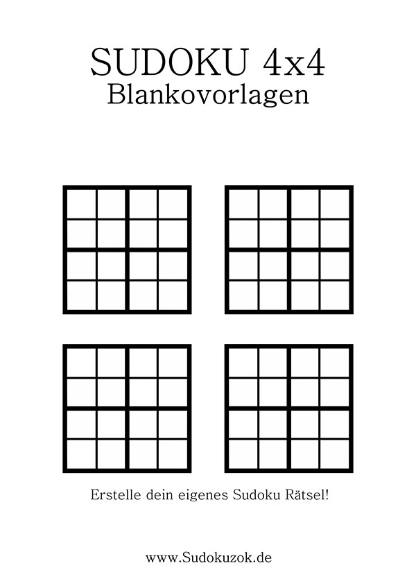 Sudoku Blanko 4x4