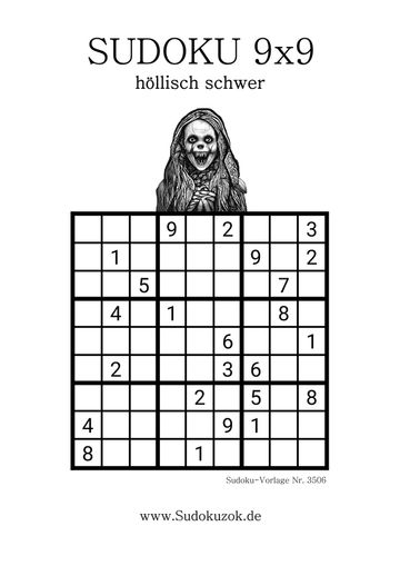 9x9 Sudoku extra teuflisch zum Drucken