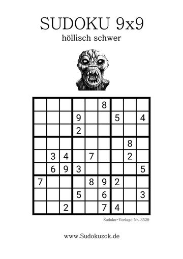 Kostenlose Sudoku Monster schwer Erwachsene