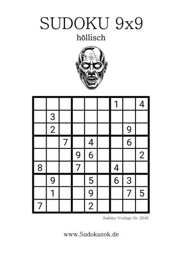 Sudoku 9x9 höllisch und schwer zum Ausdrucken