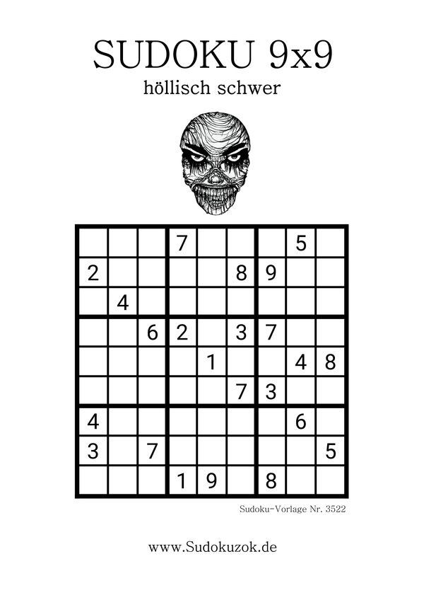 Sudoku drucken 9x9 sehr schwer