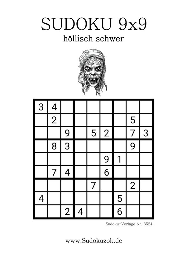 Sudoku extra schwer für Experten