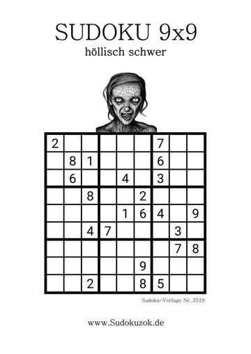 9x9 Sudoku grusel sehr schwer