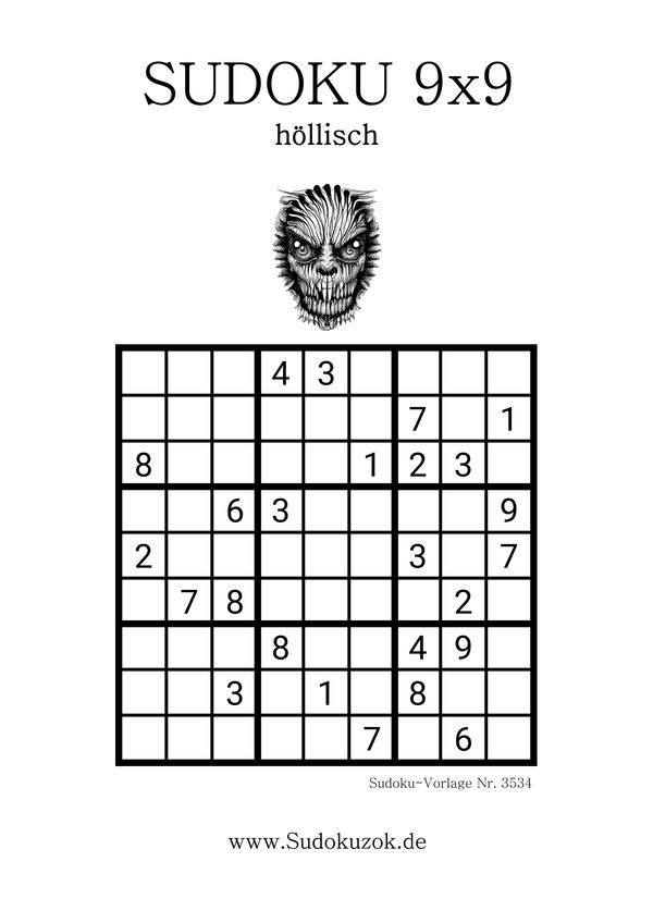 Sudoku höllisch und Monster schwer