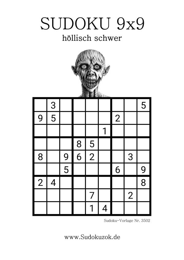 Sudoku höllisch zum Ausdrucken
