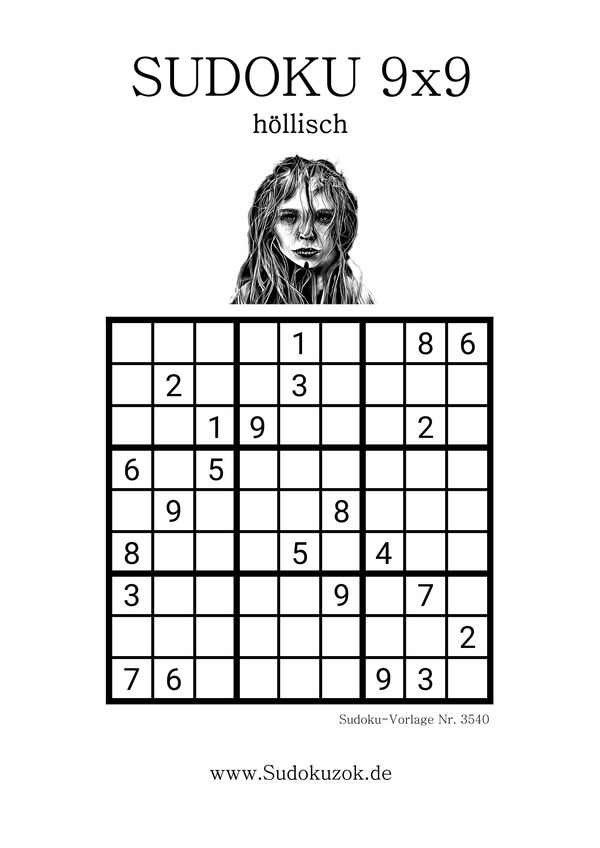 Sudoku schwer Höllenfrau