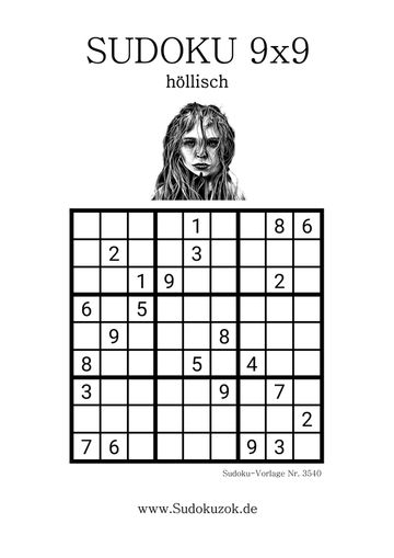 Sudoku schwer Höllenrätsel