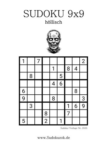 Zombi Sudoku höllisch schwer