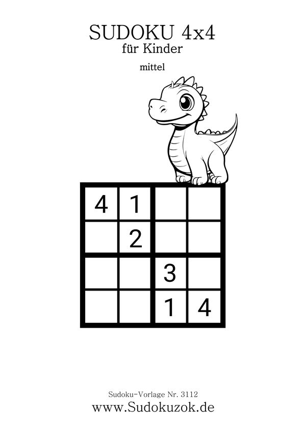 Dino Mini Sudoku Rätsel