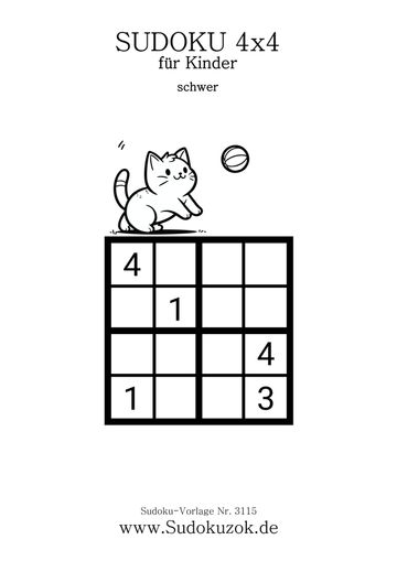 Kinder Mini Sdoku schwer