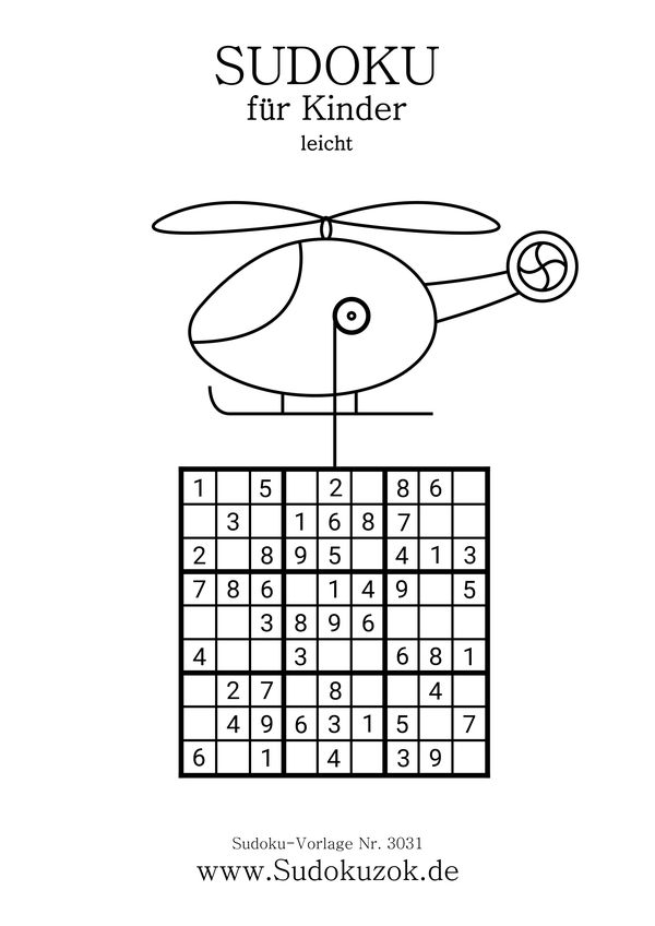 Kinder Sudoku leicht ab 8 Jahren