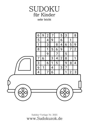 Kinder Sudoku sehr leicht für Anfänger