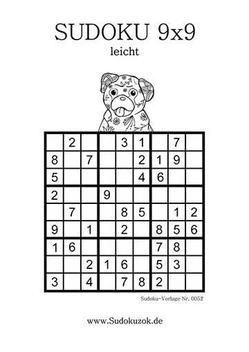 Sudoku leicht mit Lösung zum Ausdruckenh