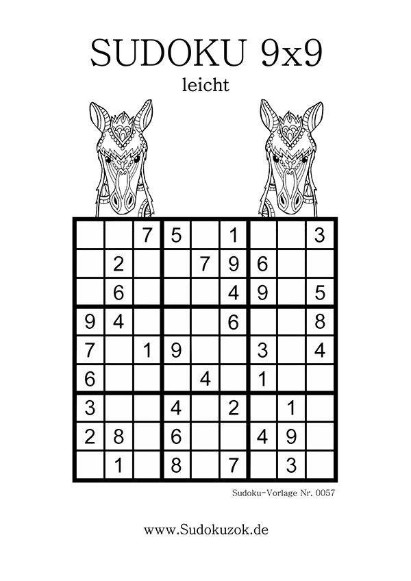 Sudoku Leicht für Anfänger zum Ausdrucken