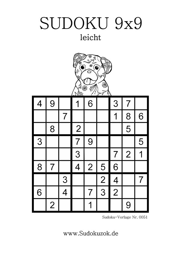 Sudoku leicht zum Ausdrucken