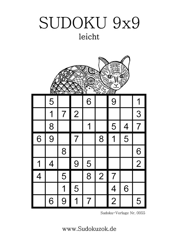 Sudoku Vorlage leicht