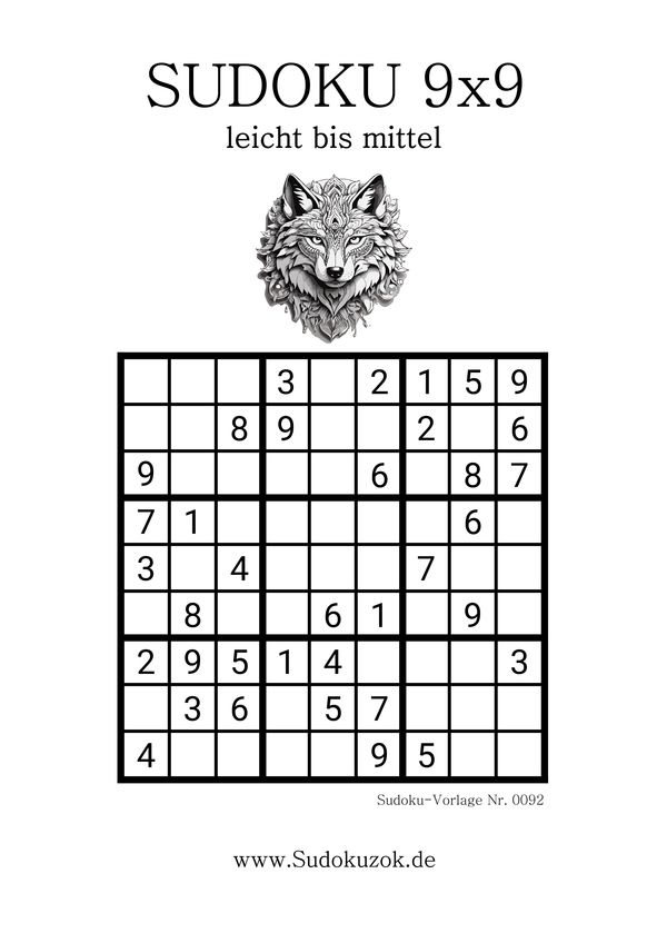 Wolf-Sudoku leicht