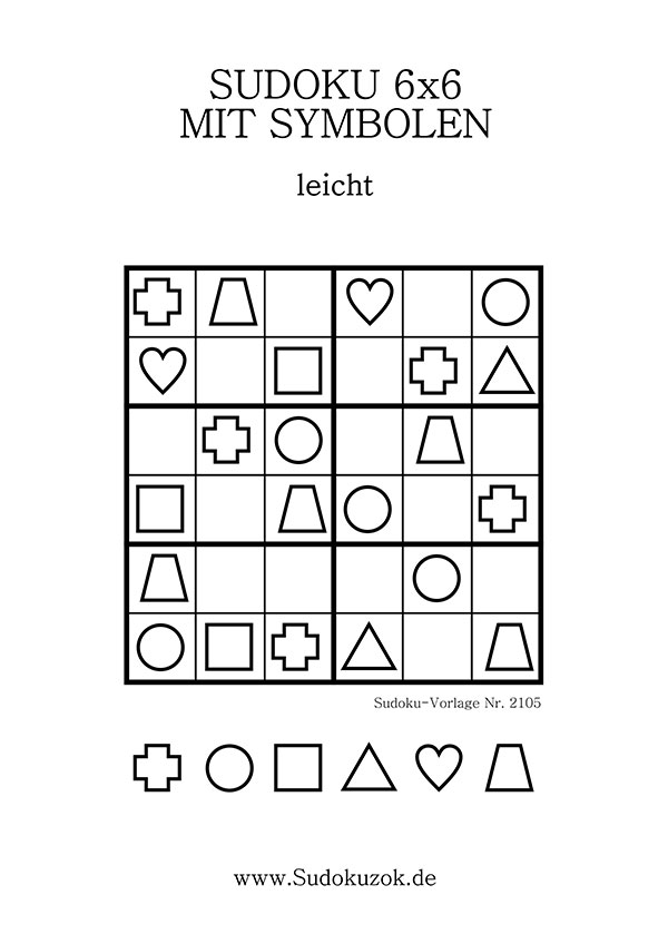Sudoku 6x6 mit Symbolen