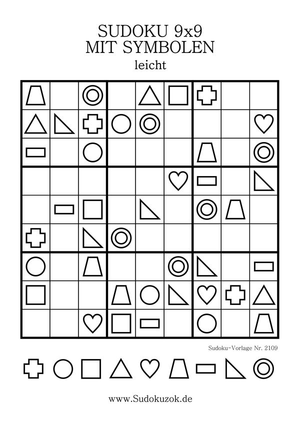 Sudoku 9x9 mit Symbolen