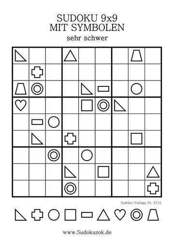 Sudoku 9x9 sehr schwer mit Bildern zum Ausdrucken