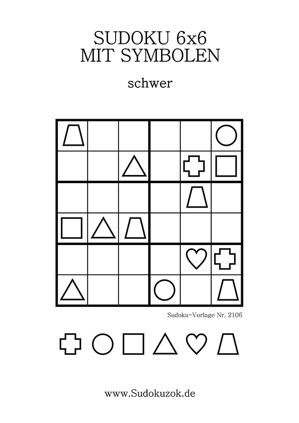 Sudoku mit geometrischen Formen schwer