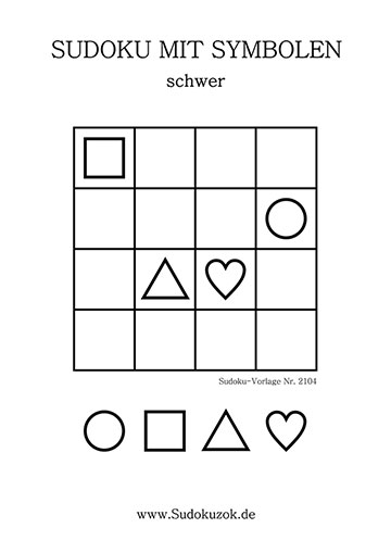 Sudoku mit Symbolen und Formen