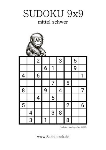 9x9 Sudoku kostenlose PDF Vorlage drucken