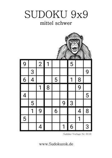 Sudoku 9x9 affenstark