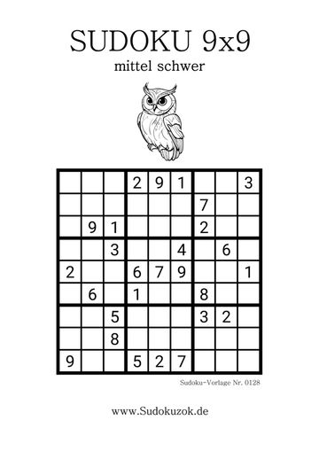 Sudoku mittelschwer gratis druck
